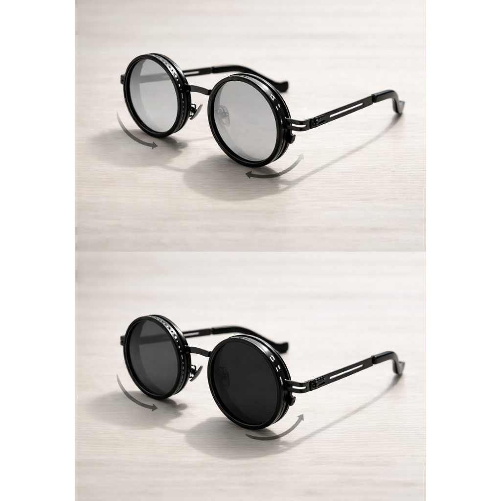 RetroClipse™ – Lunettes Rétro à Luminosité Réglable